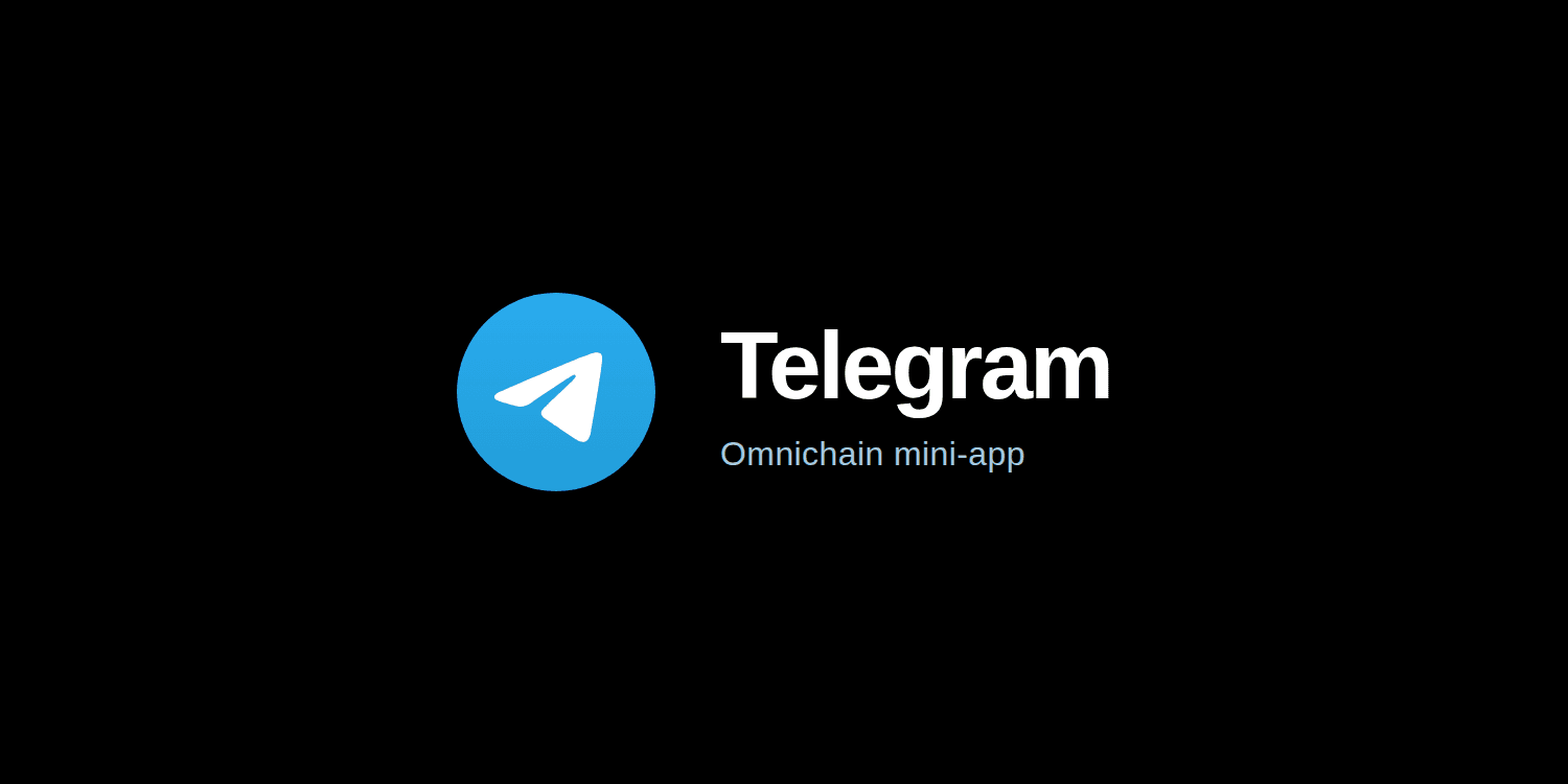 Telegram-branded cover for the Omnichain mini-app.